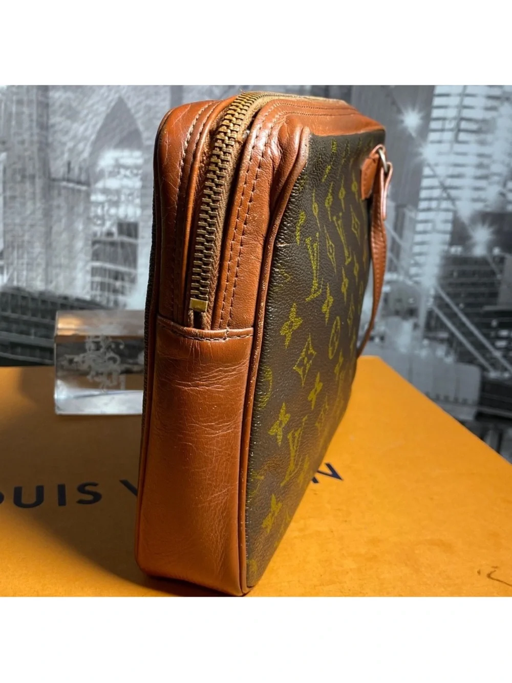 Authentic Louis Vuitton Monogram Pochette Sport PM Clutch